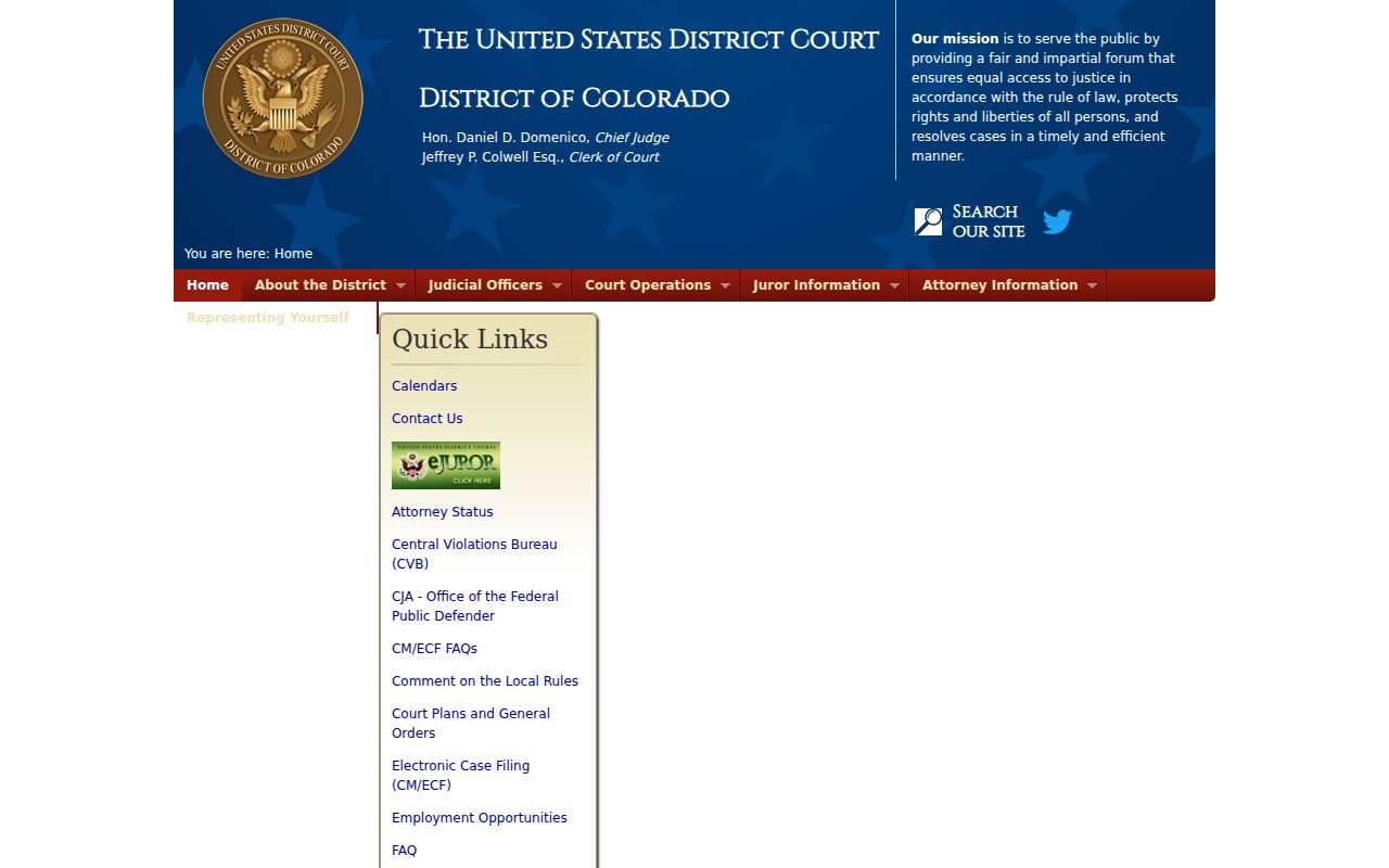 Fremont County District Court records compared with U.S. District Court for Colorado