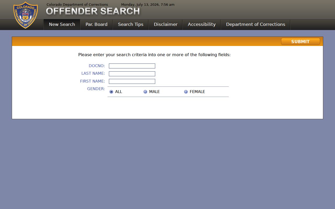 Fremont County inmate records Colorado Department of Corrections offender search